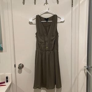 H&M olive green dress